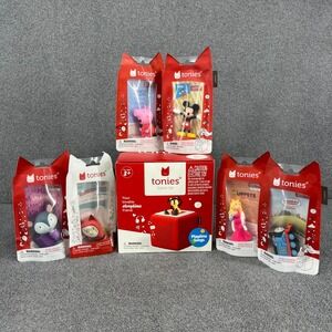 Tonies Toniebox‎ Starter Set Red Kids Bundle 7 Figures Mickey Peppa Thomas New